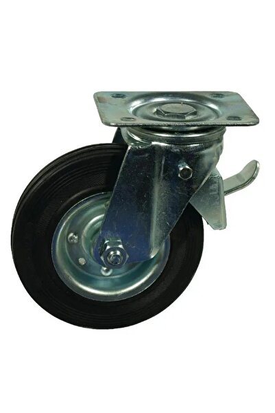 NO BRAND Roată pivotantă de 200mm, 200kg, pentru cărucior, cu frână