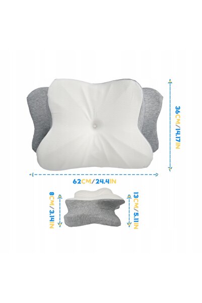 NO BRAND Pernă ortopedică ergonomică pentru pat, pentru cei care dorm pe spat...