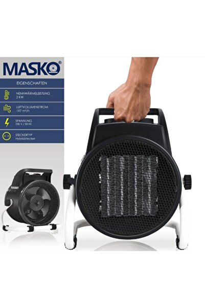 NO BRAND Încălzitor electric ceramic, reglabil, 2kW, Masko