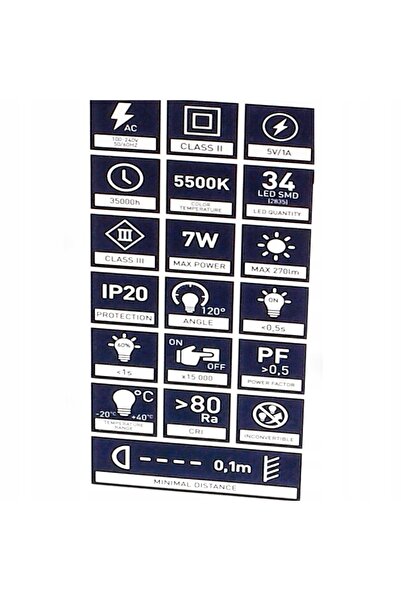 NO BRAND Lampă de birou 2 în 1 LED 7W RGB Platinet