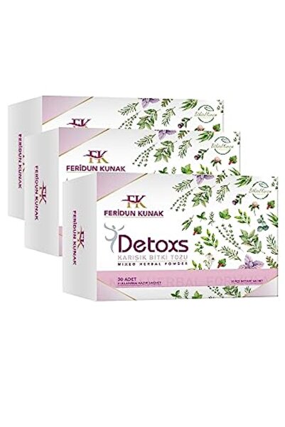 Zencefil Organik 3 Kutu Feridun Kunak Detoks Çayı 30 Günlük Detoxs Çayı Ferud...