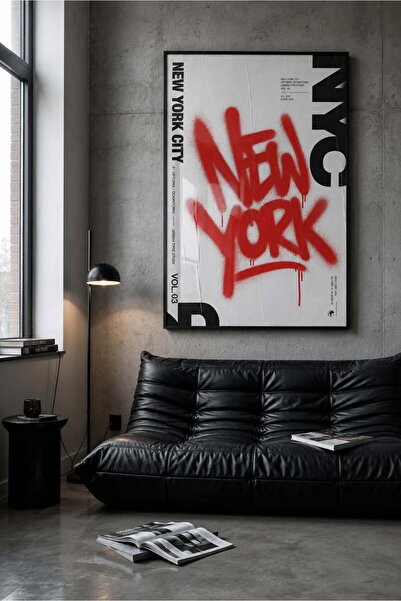 New York Graffiti Poster | Modern Sokak Sanatı NYC Duvar Posteri