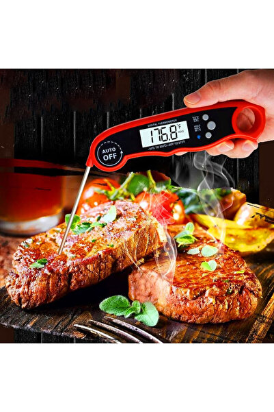 NO BRAND Termometru cu sondă, impermeabil, pentru alimente, carne, ulei, lumâ...