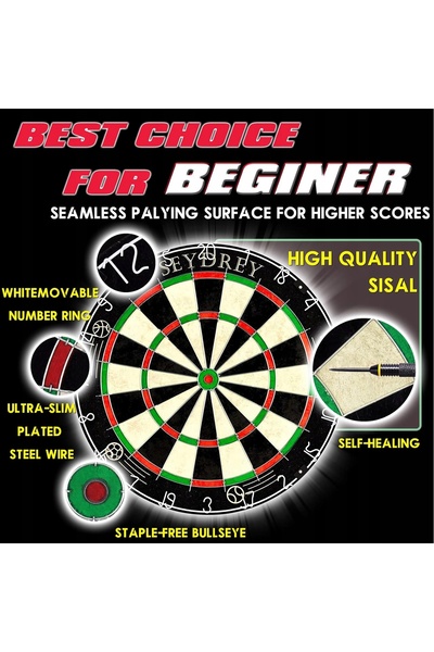 NO BRAND Placă de darts din oțel, 6 săgeți, 12 cupe, set cu inele numerotate