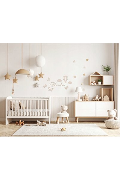 NO BRAND Semn de perete din lemn NUME BEBE cu kit pentru decorarea camerei