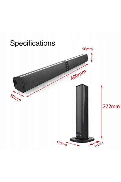 NO BRAND Boxă soundbar portabilă, sunet surround, pentru TV, home cinema, det...