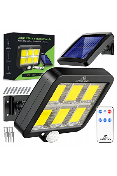 NO BRAND Lampă stradală Arsa Go 250 W 1000 Lm, alimentată cu baterii, solară