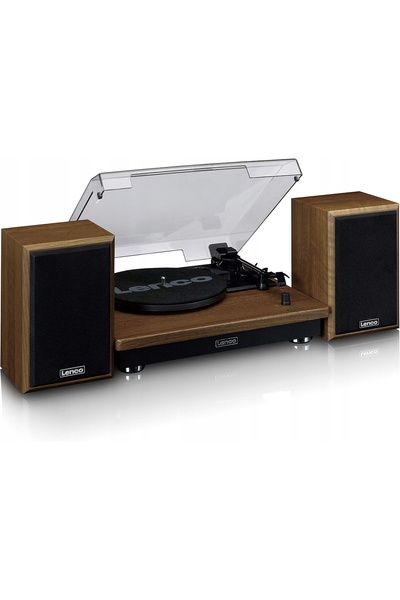 NO BRAND Gramofon din lemn cu 33/45/78 rpm și difuzoare Bluetooth integrate