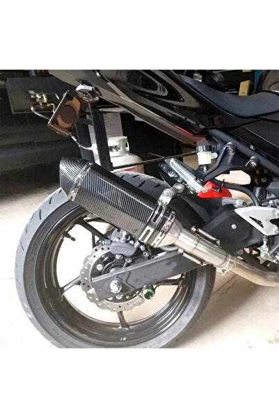NO BRAND Tobă de eșapament motocicletă Carbon Titan, țeavă finală universală ...