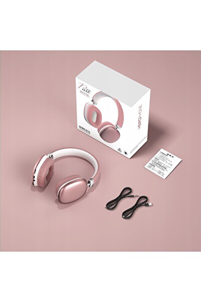 NO BRAND Sy-T10 Căști Bluetooth fără fir, stil on-ear, cu bas puternic, roz