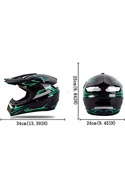 NO BRAND Cască de motocross enduro m 51-58 cm + Ochelari + Mănuși