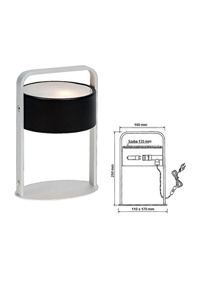 NO BRAND Lampă de masă și de veghe Grenada, design Sanneli, negru