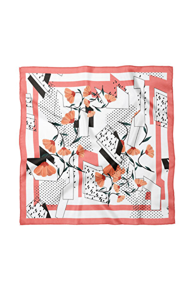 Sultan İpek Floral Patterned Scarf / Bandana 70X70Cm