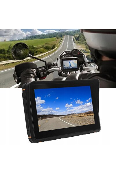 NO BRAND Ecran de navigație pentru motocicletă de 7 inci, compatibil cu Andro...