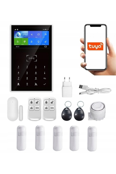 OnShoping Alarmă wireless LCD 4.3' GSM WiFi Tuya Smart în Polonia + 5Xpir