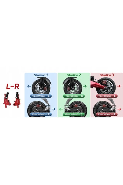 NO BRAND Trotinetă electrică cu frână hidraulică pe disc Ld210-Lr cu cablu im...