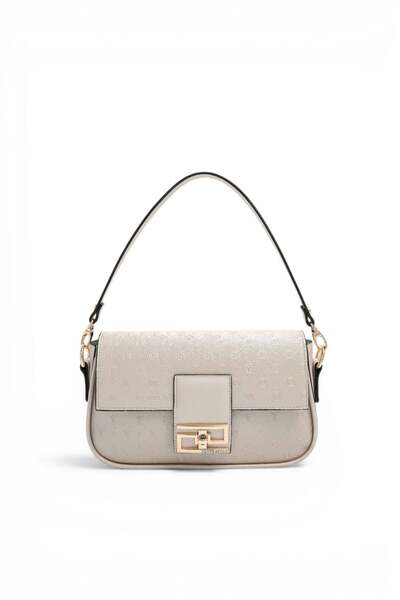 Silver Polo Beige - Beige Logo Women's Shoulder Bag Sp1179