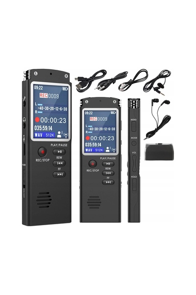 Renew Force Dictafon spion cu înregistrare audio, LCD, 16GB, USB, MP3, cu act...