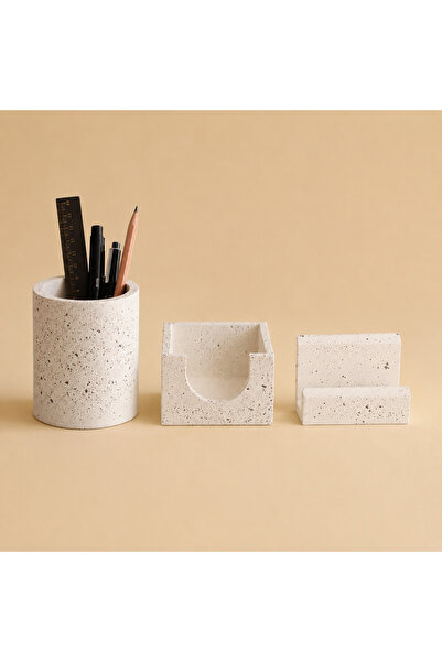 YAFFY HOME DESİGN Terrazzo Ofis Seti