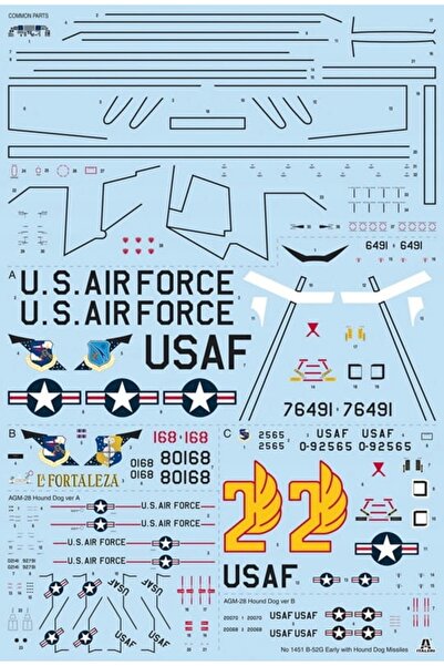 NO BRAND Italeri 1451 avion B-52G Stratofortress versiune timpurie model bomb...