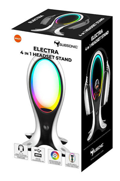 Subsonic Βάση Ακουστικών με Θέσεις Αποθήκευσης, LED και Υποδοχή για Φιγούρες,...