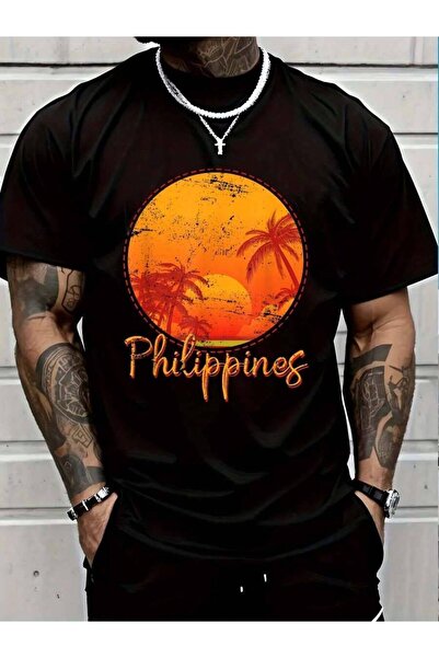 799 100% Cotton Sunset Manila Asia Philippines T-Shirt Men's Women's Vintage ...