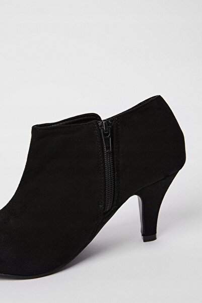 NO BRAND Cizme negre peste gleznă cu toc stiletto Ekozamsz Dorothy Perkins 37