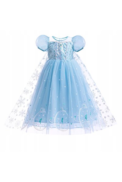 NO BRAND 146 152cm Costum rochie Elsa Frozen pentru carnaval și bal