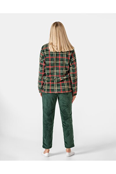 NO BRAND Pijamale călduroase de damă, de iarnă, căptușite cu fleece, groase ș...