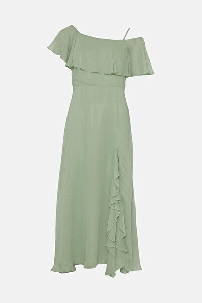 NO BRAND D19M004 Rochie de cocktail Falbana Oasis 34