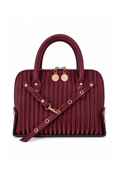 BagMolly Women's Strap Hand and Shoulder Bag 3 Sizes Burgundy