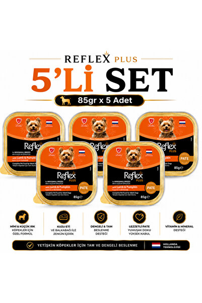 Reflex Plus Köpek Yaş Maması Kuzu Etli & Balkabaklı 85 gr x 5 Adet