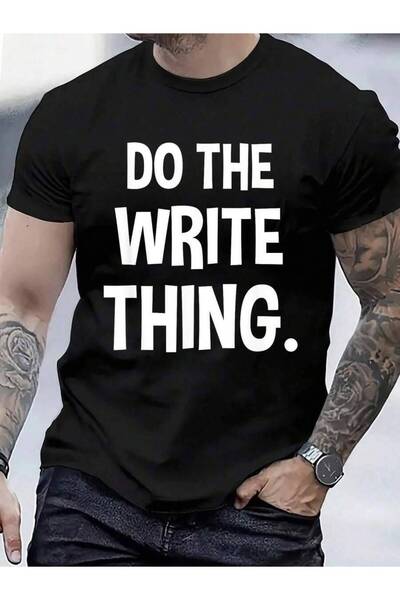 LİNA06 تي شيرت 100% قطن بطباعة 'Do The Write Thing' هدايا مثالية للمؤلفين وال...