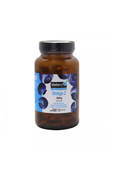 BLUBERRY NATURALS B4591 Omega 3, 1000 Mg Softgel, 100 Capsules,
