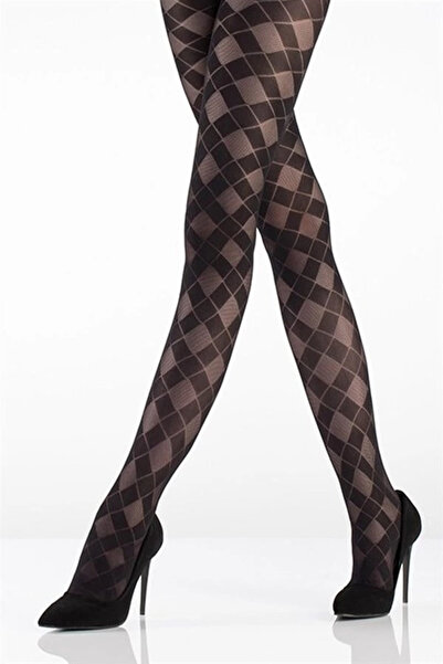 ALFA AKSESUAR 03 Italiana Women's Plaid Patterned Pantyhose