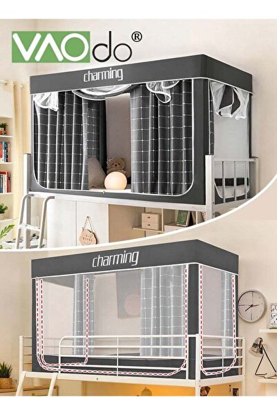 VAODO Dorm Bunk Bed Curtains, Single Sleeper Bed Canopy Tents, Blackout Bed T...