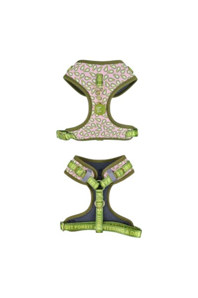 OEM Ham pentru animale cu lesa, cu desen avocado, verde cu roz, marimea XL