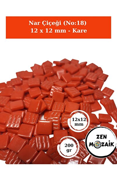 Zen Mozaik Sanatsal Mozaik Çalışmalarınız Için 12X12 Mm - Kare Cam Mozaik Taşı
