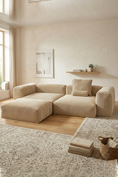 MiniWood Relax Köşe Koltuk Takımı Sünger Koltuk Kanepe Divan