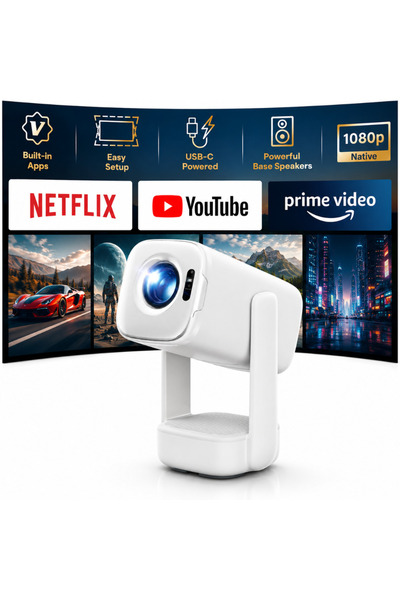 Velixo Proiector video Full HD 1080P, WiFi 5G, Bluetooth 5.2, 20000 Lumeni, A...