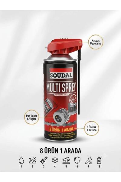 Soudal MULTİ SPREY YAĞ VE PAS SÖKÜCÜ (400 ML)