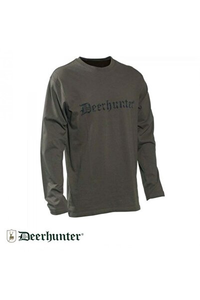 Deerhunter Logo Yeşil Uzun Kollu Tişört XL