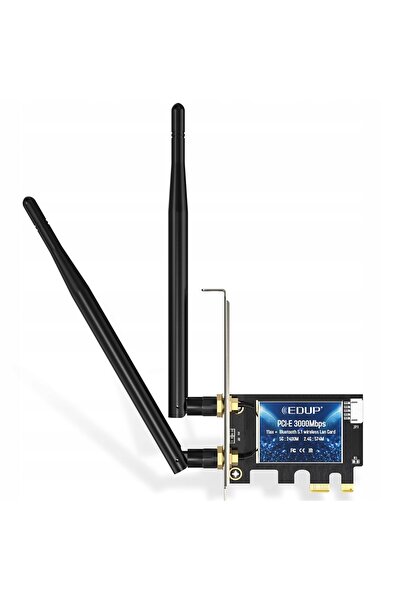 EDUP Placă de rețea PCI-E pentru PC WiFi6 Bluetooth 5.1 maxim 3000Mb/s