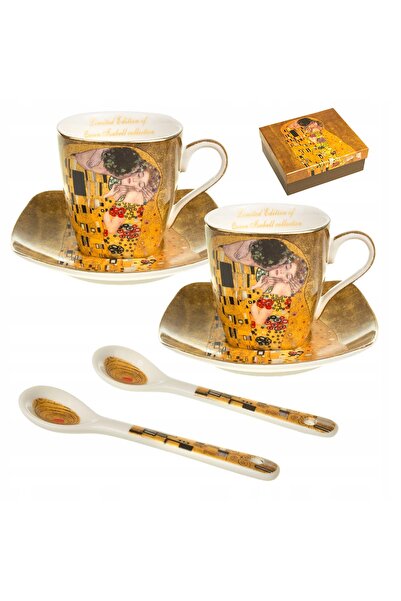 Queen Isabell SET DE CEAȘȚI DE ESPRESSO DIN PORȚELAN CU FARFURIOARE pentru li...