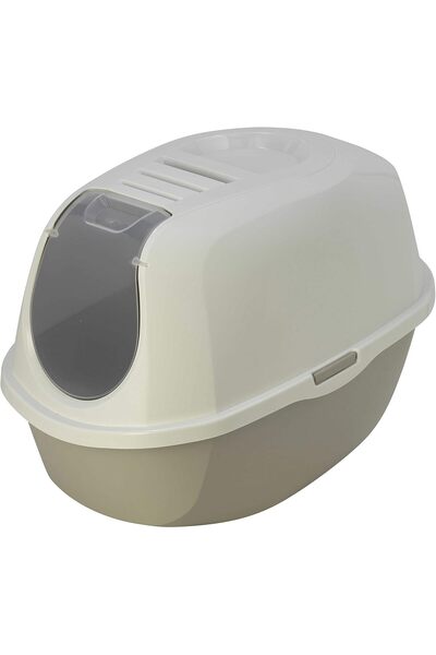 Moderna Smart Cat Litter Tray Box for Cat and Kittens 54 cm (Warm Grey), 1 Co...