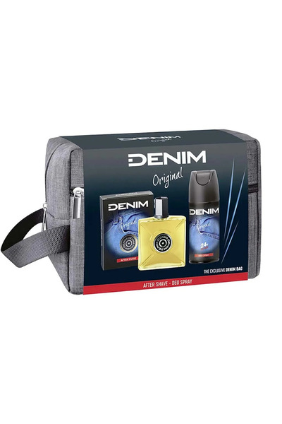 Denim Γνήσιο Σετ Λοσιόν για μετά το ξύρισμα 100ml, Αποσμητικό Σπρέι 150ml & Ν...