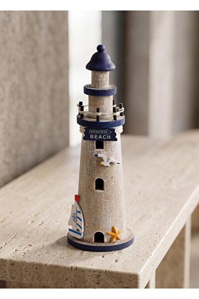 The Mia Retro Marin Deniz Feneri Obje 30 cm