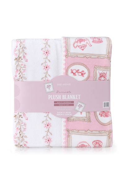 Bee Home Double-Sided Fur Blanket