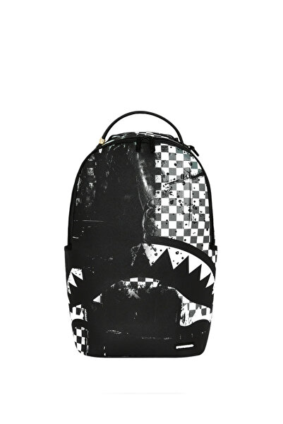 Sprayground ®   Ζωγραφισμένο Σακίδιο Πλάτης με Σχέδιο Καρό B8677 - Μαύρο / Λε...