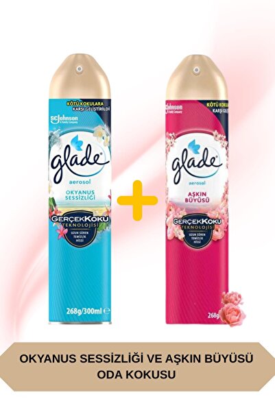 Glade Hava Tazeleyici Aerosol, Oda Kokusu, Aşkın Büyüsü ve Okyanus Sessizliği...